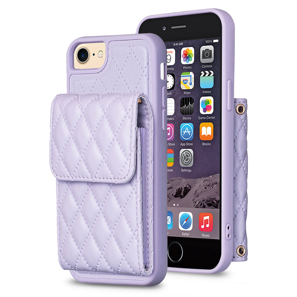 BF22-Style Card Holder Case for iPhone 6 6s 7 8 SE (2020) Kickstand PU Leather Coated TPU Phone Cover BF22-Style Card Holder Case for iPhone 6 6s 7 8 SE (2020) Kickstand PU Leather Coated TPU Phone Cover